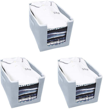 Cloth Organizer - Non Woven Foldable Cloth Organizer ( Pack of 3)